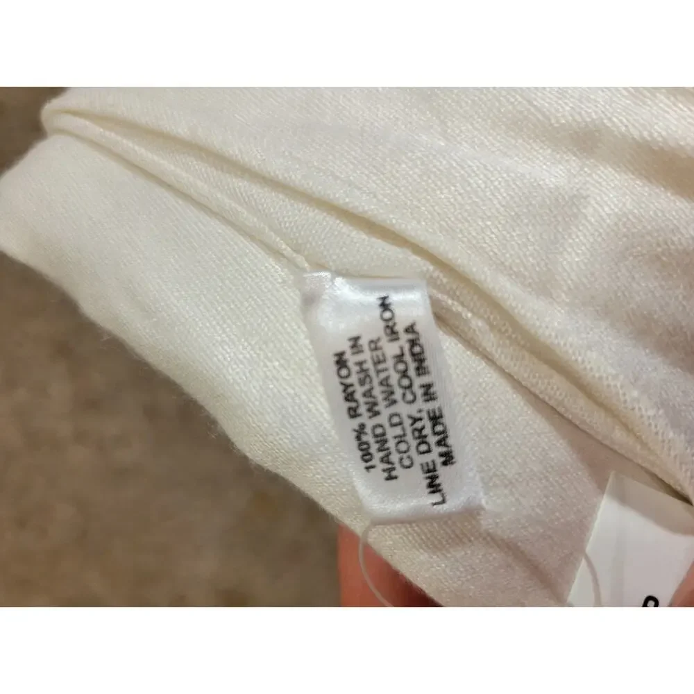 NWT Day Wrap Soft Silky Pashmina Shawl Wrap‎ Ivory w/fringe #1380;